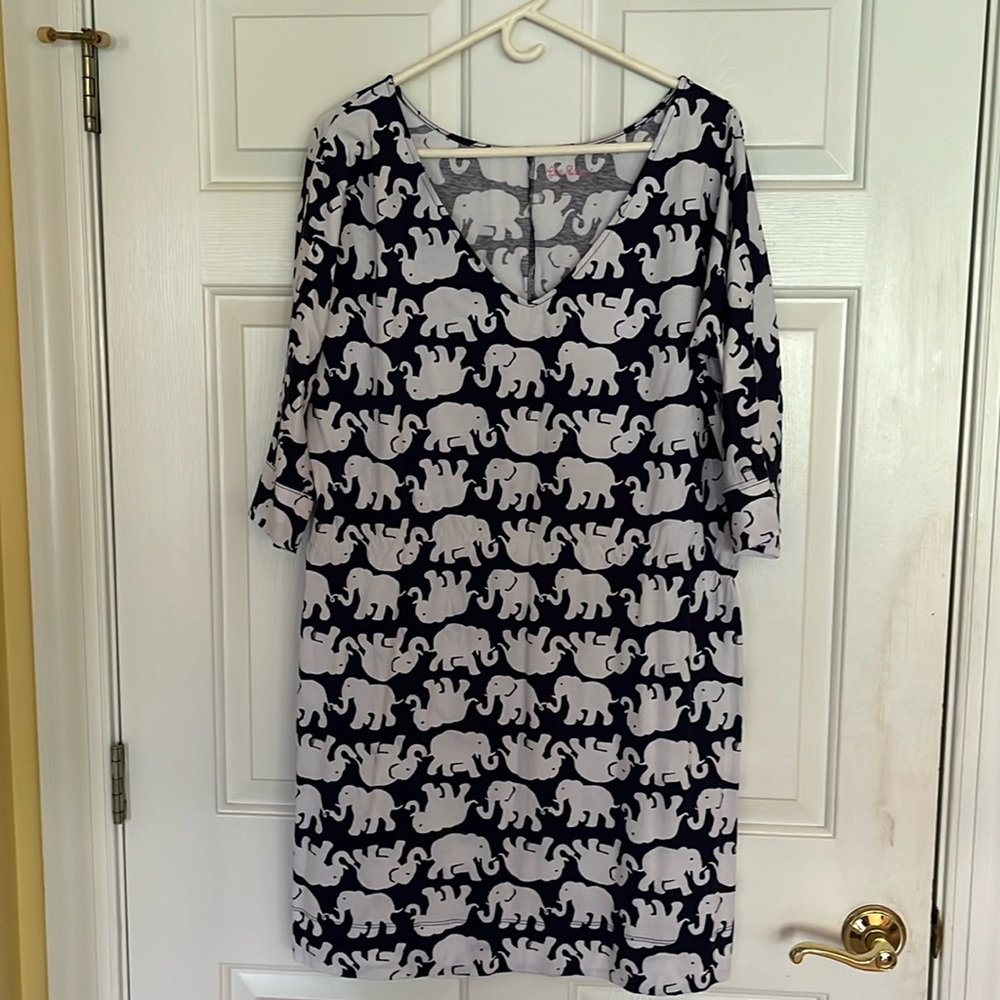 Classic Tuscan Sun print navy and white Lilly Pulitzer dress
